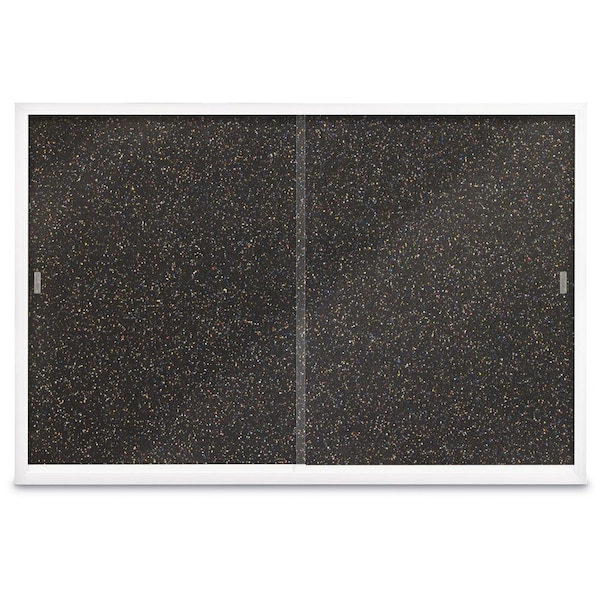 Sliding Door Indoor Enclosed Corkboard, 7